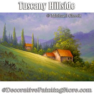 Tuscany Hillside Painting Pattern - Michael Cheek