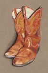 Cowboy Boots Colored Pencil PDF DOWNLOAD