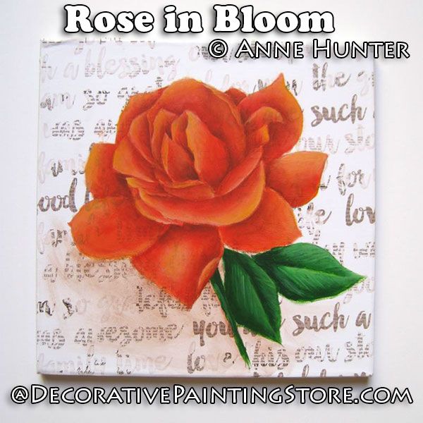 Rose in Bloom ePattern - Anne Hunter - PDF DOWNLOAD