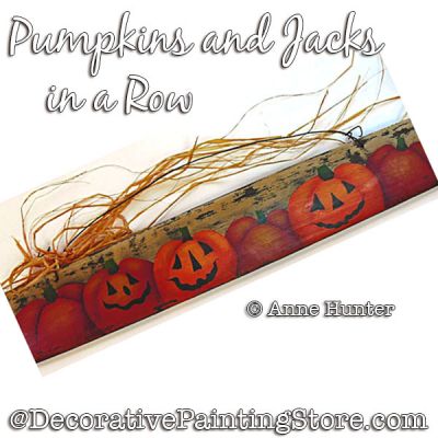 Pumpkins and Jacks in a Row ePattern Download - Anne Hunter