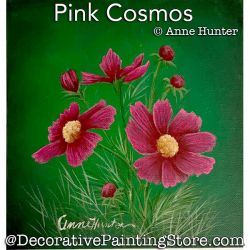 Pink Cosmos Painting Pattern PDF Download - Anne Hunter