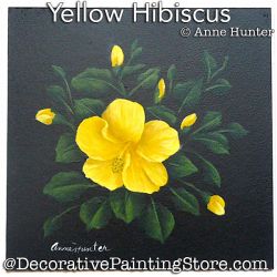 Yellow Hibiscus Painting Pattern PDF Download - Anne Hunter