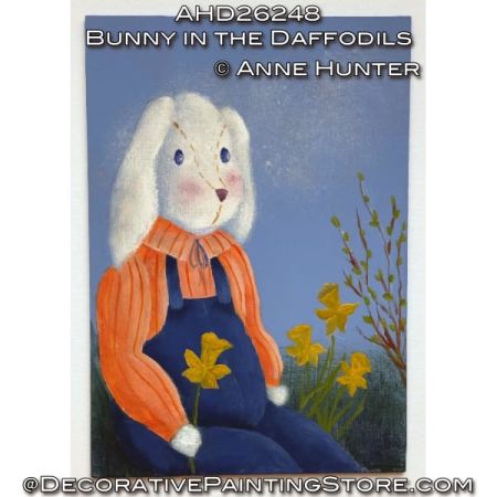 Bunny in the Daffodils Painting Pattern - Anne Hunter