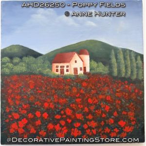 Poppy Fields Painting Pattern - Anne Hunter