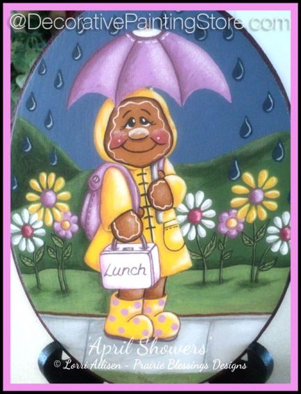 April Showers Gingerbread Pattern by Lorri Allisen - PDF DOWNLOAD