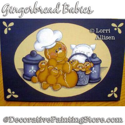 Gingerbread Babies Painting Pattern PDF DOWNLOAD - Lorri Allisen