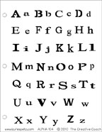 Alphabet Stencil 3/8" to 5/8"
