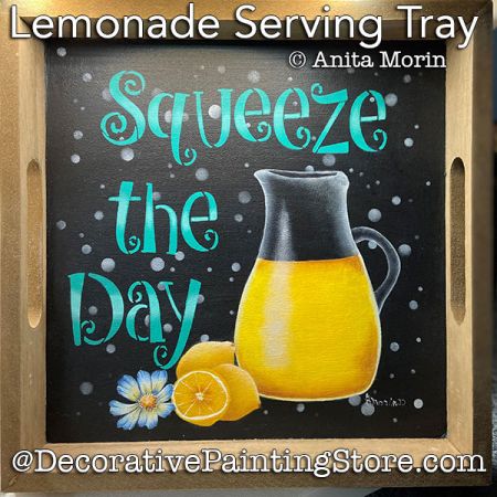 Lemonade Serving Tray Painting Pattern PDF DOWNLOAD - Anita Morin