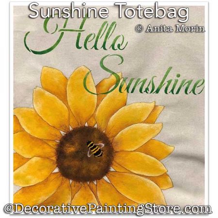 Sunshine Totebag Painting Pattern PDF DOWNLOAD - Anita Morin