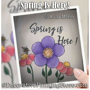 Spring Is Here Totebag Painting Pattern PDF DOWNLOAD - Anita Morin