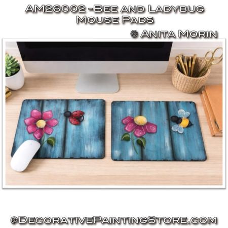 Bee and Ladybug Mouse Pads Painting Pattern - Anita Morin