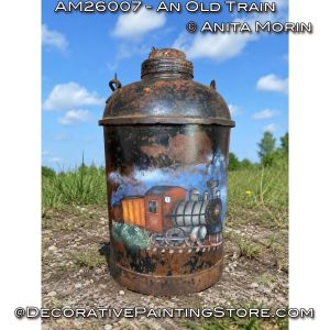 An Old Train Painting Pattern - Anita Morin