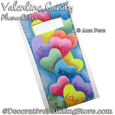 Valentine Candy Cell Phone Cover Painting Pattern  PDF DOWNLOAD - Ann Perz
