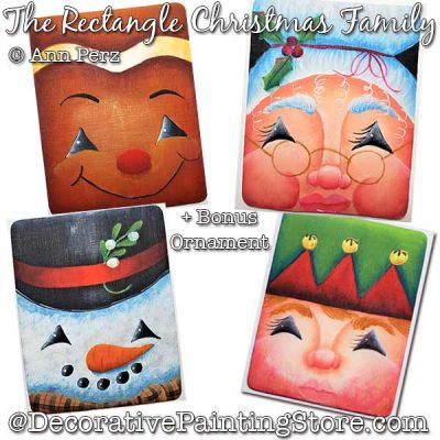The Rectangle Christmas Family Painting Pattern  PDF DOWNLOAD - Ann Perz