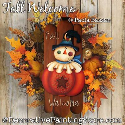 Fall Welcome Painting Pattern PDF Download - Paola Bassan