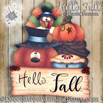 Hello Fall Painting Pattern PDF Download - Paola Bassan