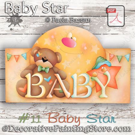 Baby Star Painting Pattern PDF Download - Paola Bassan