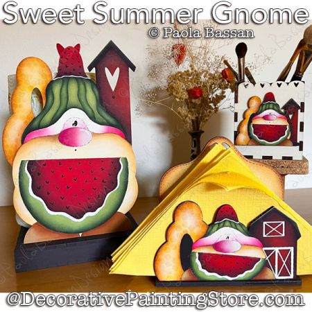 Sweet Summer Gnome Painting Pattern PDF Download - Paola Bassan