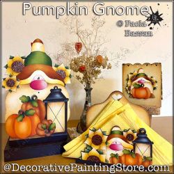 Pumpkin Gnome Painting Pattern PDF Download - Paola Bassan