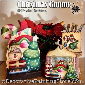 Christmas Gnome Painting Pattern PDF Download - Paola Bassan