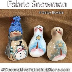 Fabric Snowmen Ornaments Painting Pattern PDF DOWNLOAD - Betty Bowers