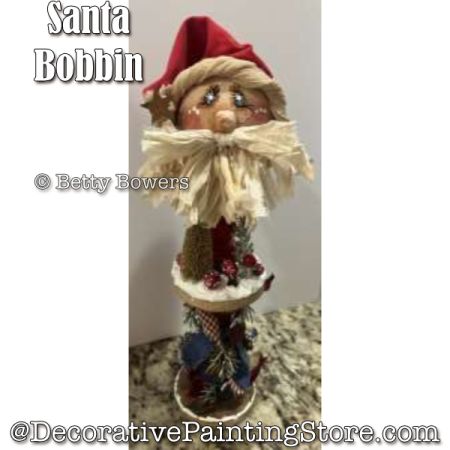 Santa Bobbin Painting Pattern - Betty Bowers