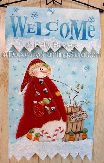 Welcome Snowman Banner ePattern - Betty Bowers - PDF DOWNLOAD