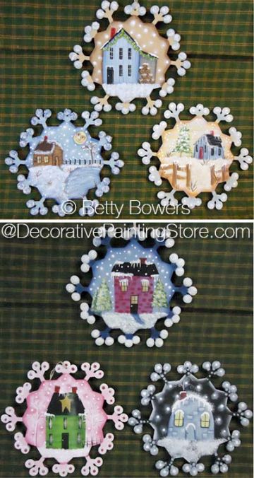 Snow Town Ornaments ePattern - Betty Bowers - PDF DOWNLOAD