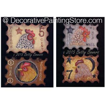 Chicken Stamp Ornaments - Betty Bowers - PDF DOWNLOAD