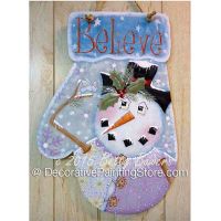 Believe Snowman Mitten - Betty Bowers - PDF DOWNLOAD