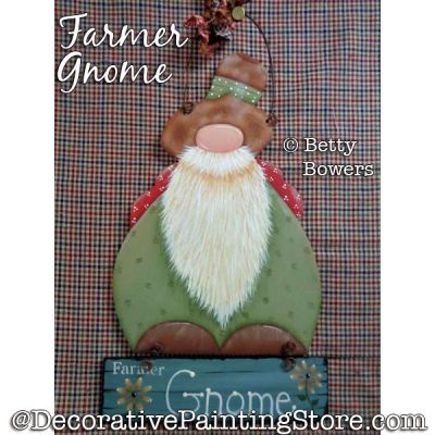 Farmer Gnome Painting Pattern PDF DOWNLOAD - Betty Bowers