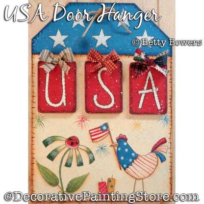USA Door Hanger Painting Pattern PDF DOWNLOAD - Betty Bowers