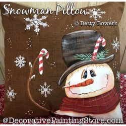 Snowman Pillow Painting Pattern PDF DOWNLOAD - Betty Bowers