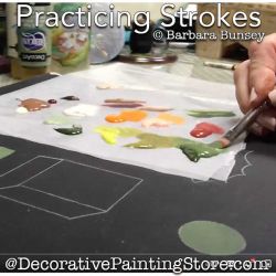 Practicing Strokes with Acrylics Video Tutorial by Barbara Bunsey