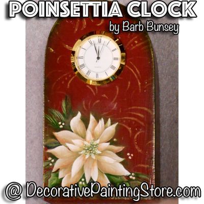 Poinsettia Clock ePattern - Barbara Bunsey - PDF DOWNLOAD