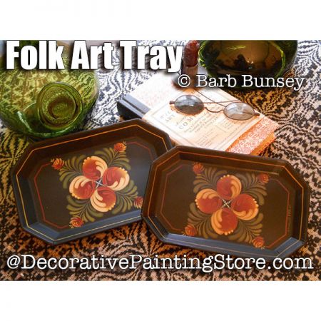 Folk Art Tray ePattern - Barbara Bunsey - PDF DOWNLOAD