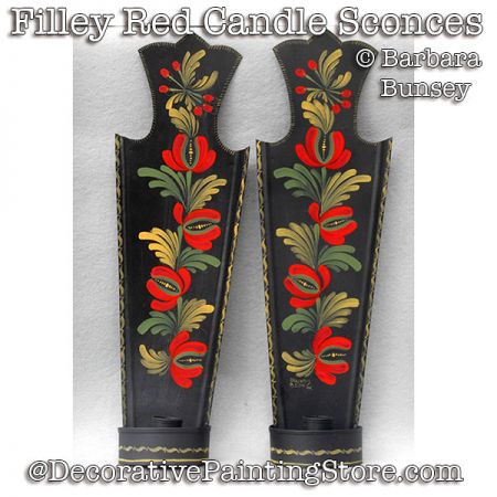 Filley Red Candle Sconces DOWNLOAD - Barbara Bunsey