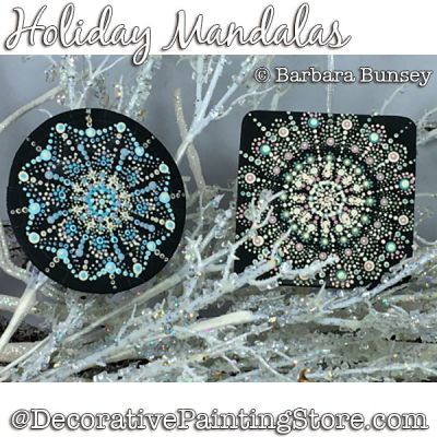 Holiday Mandalas Painting Pattern PDF DOWNLOAD - Barbara Bunsey