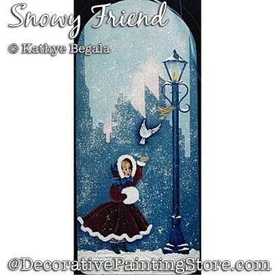 Snowy Friend (Acrylic) Painting Pattern - Kathye Begala - PDF DOWNLOAD
