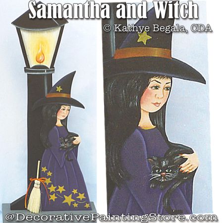 Samantha and Witch Painting Pattern - Kathye Begala CDA