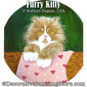 Furry Kitty Ornament Painting Pattern - Kathye Begala CDA
