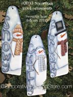 Snowmen Word Ornaments  Pattern - Becky Levesque - PDF DOWNLOAD