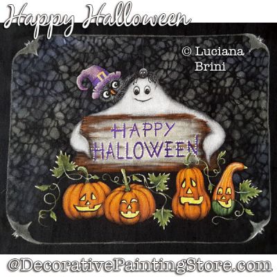 Happy Halloween Painting Pattern PDF DOWNLOAD - Luciana Brini