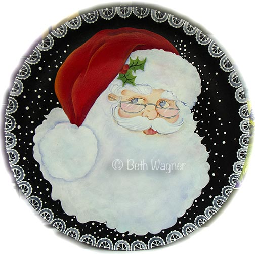 Ho Ho Santa Plate Pattern DOWNLOAD