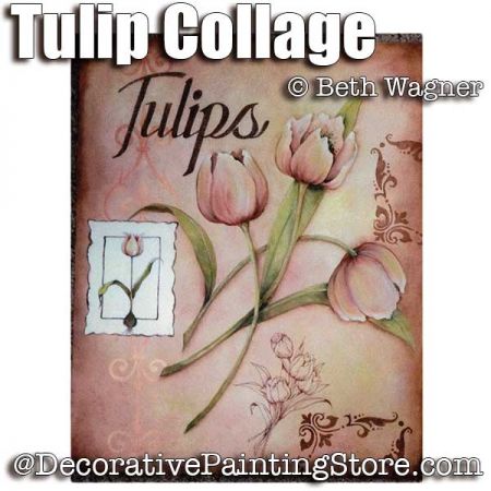Tulip Collage ePattern - Beth Wagner - PDF DOWNLOAD