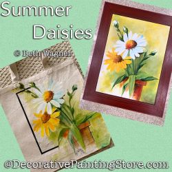 Summer Daisies Painting Pattern PDF DOWNLOAD - Beth Wagner