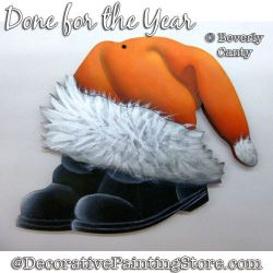 Done for the Year (Santa Hat - Boots) PDF DOWNLOAD - Bev Canty