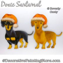 Doxie Santamal (Dachshund) Ornament PDF DOWNLOAD - Bev Canty