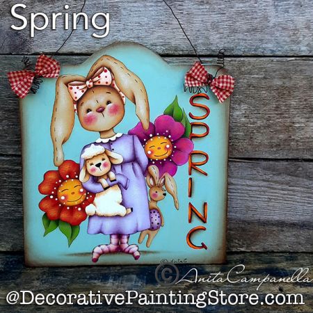 Spring (Bunny Rabbit) Painting Pattern PDF DOWNLOAD - Anita Campanella
