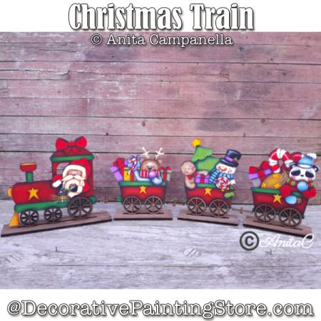 Christmas Train Painting Pattern PDF DOWNLOAD - Anita Campanella